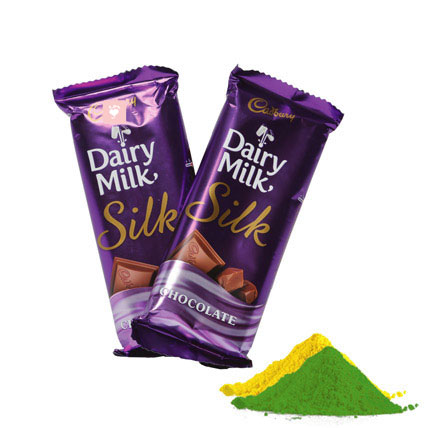 Buy Dairy milk Silk chocolate With Gulal Online at Best Price | Od