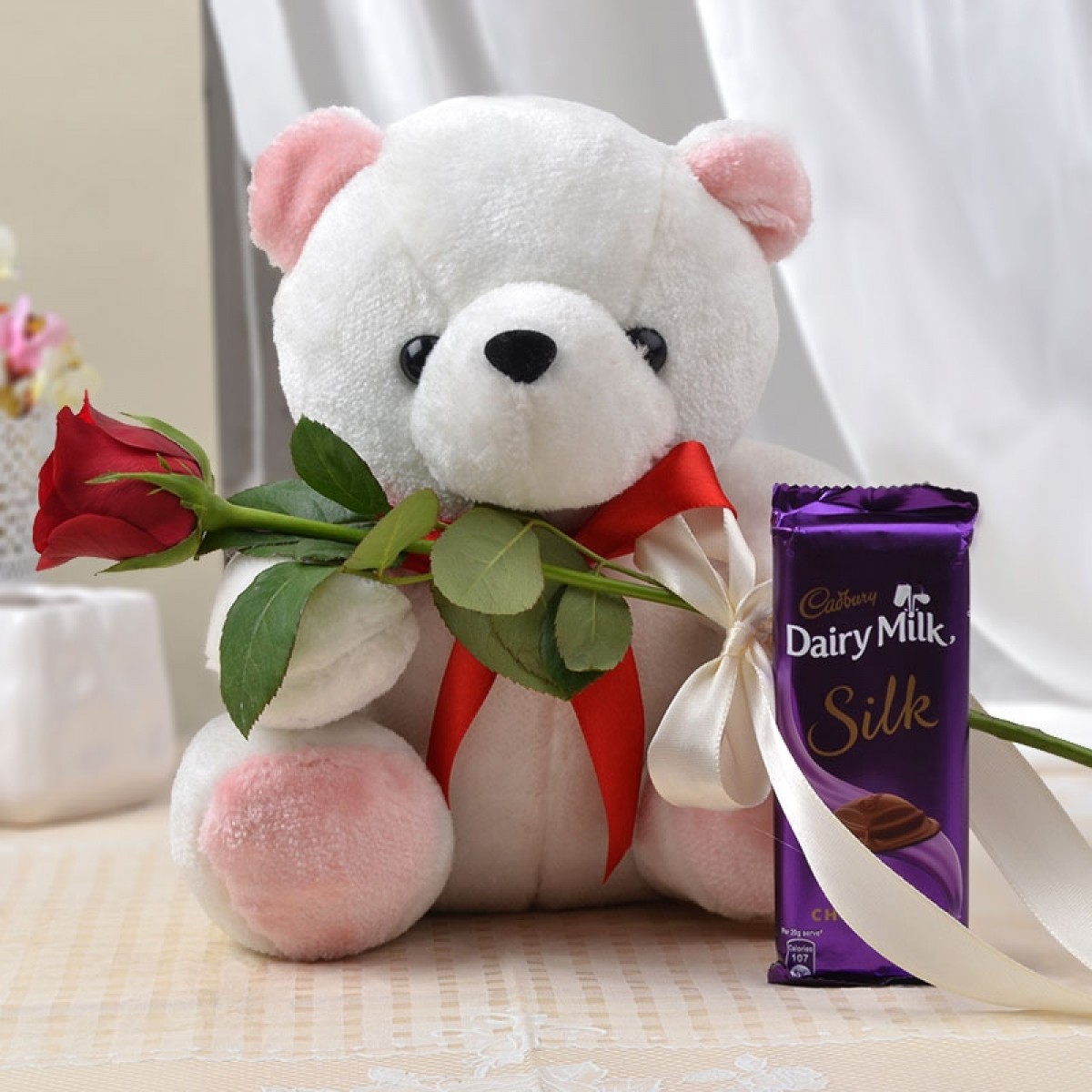 teddy bear and chocolate