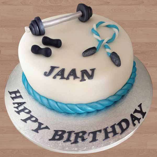 Order Online Appetizing Gym Cake from IndianGiftsAdda.com