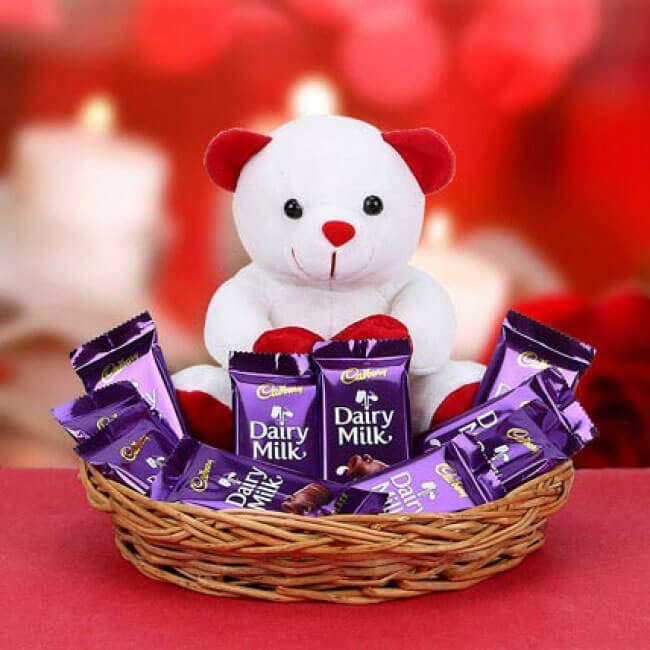 teddy bear with dairy milk