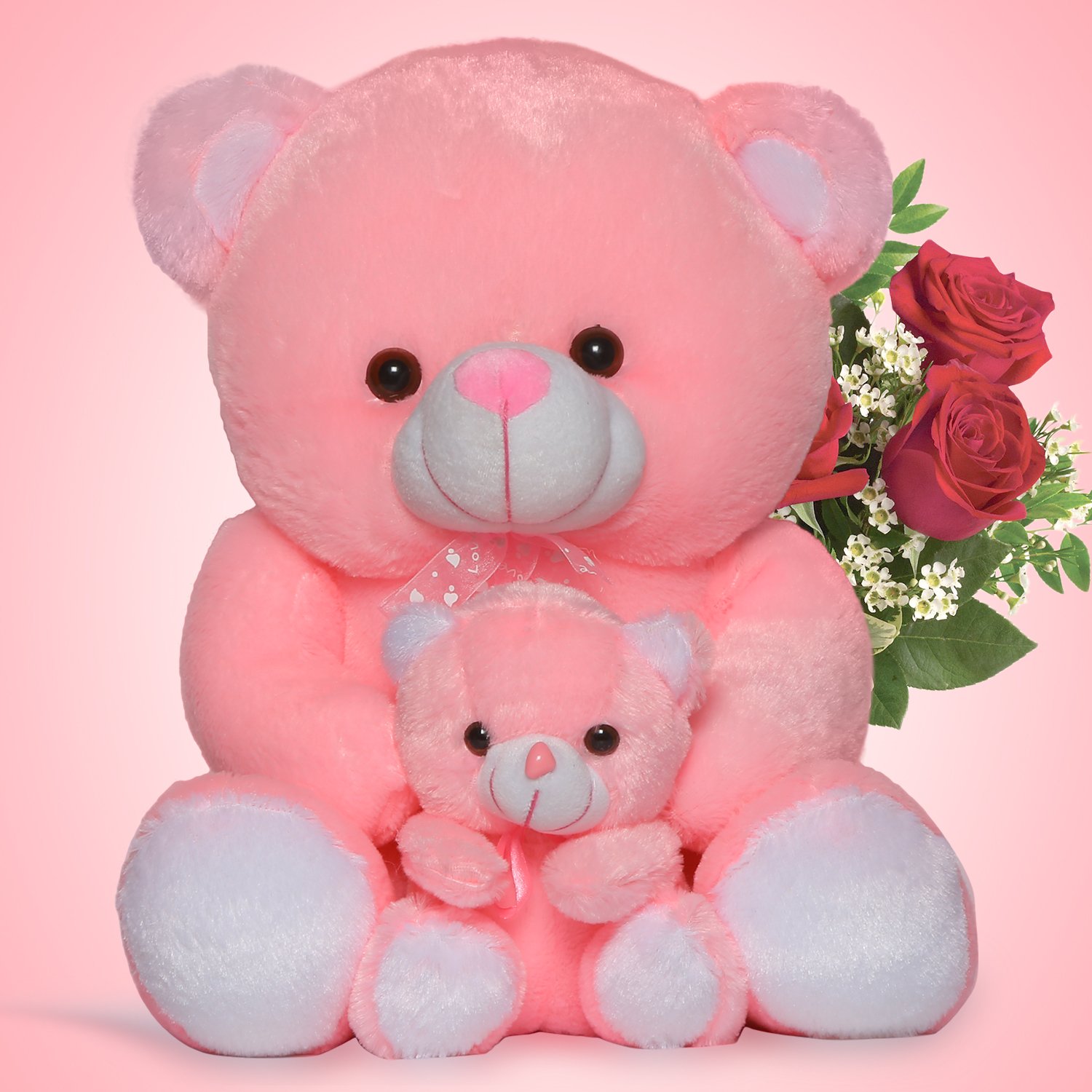 Light pink teddy bear sales