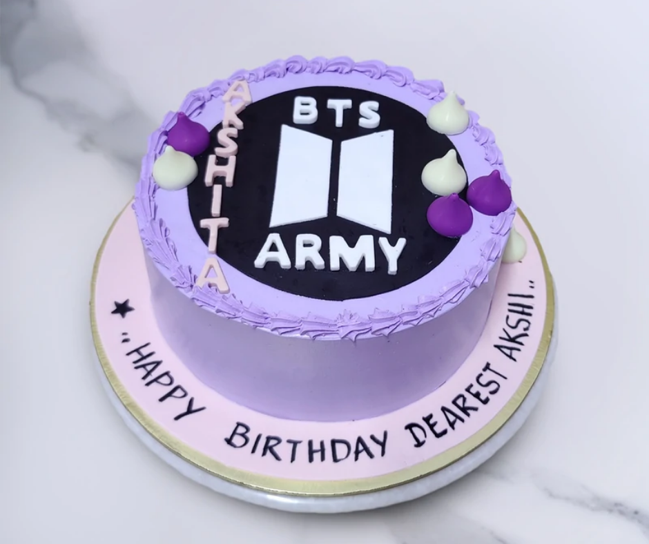 BTS Theme Cake| Cakes Online delivery Hyderabad|CakeSmash.in