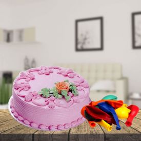 CAKE WITH BALLOONS