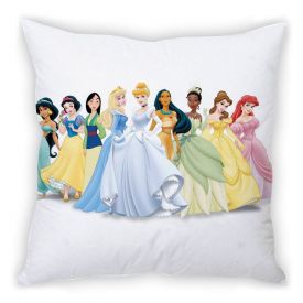 Disney Princesses white Silk Cushion