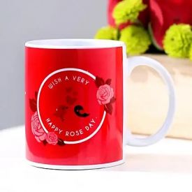 Red Rose day mug