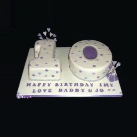 Double Number Shape Cake