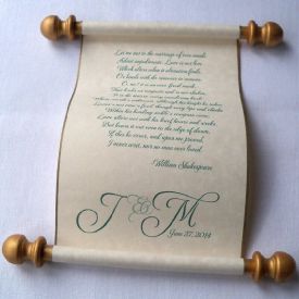 Personalized scroll with box