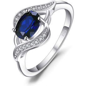 Created Blue Sapphire Statement Ring