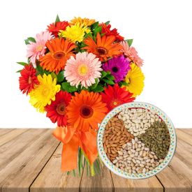 Mixed Gerberas with Mixed Dry Fruits