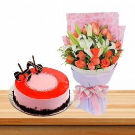 Lilies with Cake