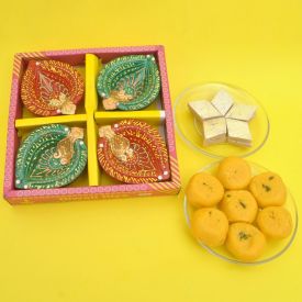 Sweets with Diya Combo