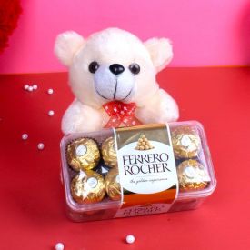 Teddy Bear with Ferrero rocher