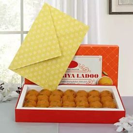 Moti Choor Laddoo with Greeting Card