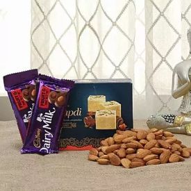 Soan Papdi, Almonds and Chocolate
