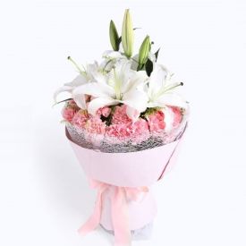 Mixed Pink Flowers Bouquet