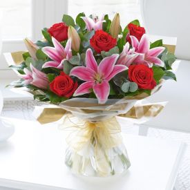 Lilies With Roses