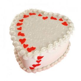 Heart Shaped Vanilla Cake