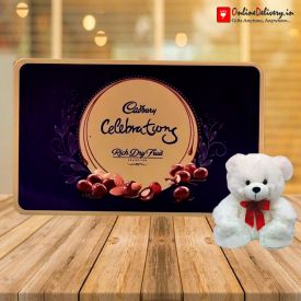 Cadbury Celebration Rich dry fruits with 6 inch teddy bear