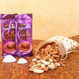 Dry fruits with Silk Chocolate