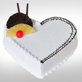 Vanilla Heart Shaped Cake