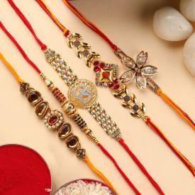 5 Designer Rakhi Set