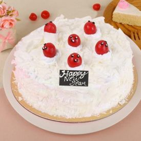 White Forest New Year Cake