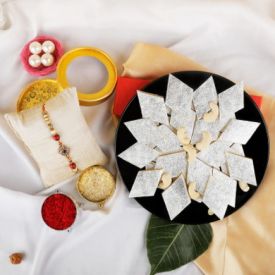 Kaju Katli With sets of Rakhi