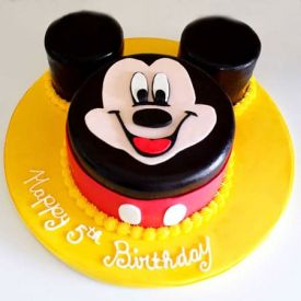 Eggless Personalized Name Square Shape Mickey Mouse Cake For Birthday by  CakeZone  Gift Mickey Mouse Cake Online  Buy Now