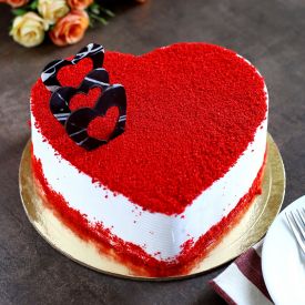 Red Velvet Heart Shape Cake