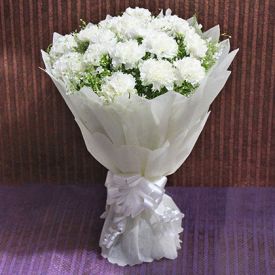 White Carnation Bunch