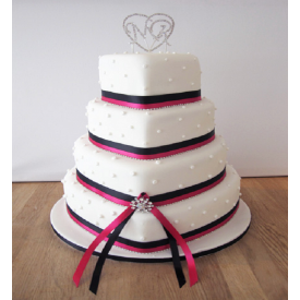 Heart Cake in 4 tier