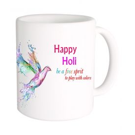 Holi special white Mug