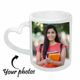Personalized Mug with Heart Handle