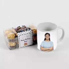 Mug (Customize) and 16 Pcs Ferrero Rocher Chocolates