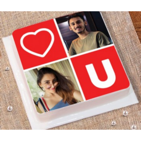 I Love You photo Cake