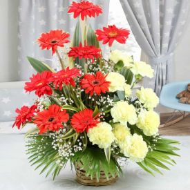 Arrangement of Gerber's N Carnations