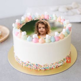 Tempting Vanilla Sprinkles Cake