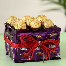 Rocher With Dairy milk Arrangement