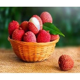 Fresh Litchi in basket