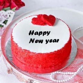 New Year Red Velvet Cake