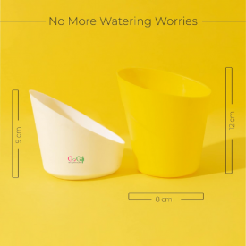 3 Pcs Yellow Self watering pot