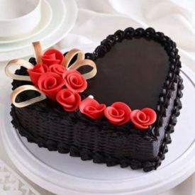 Truffle heart shape cake