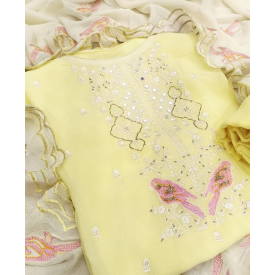 Pure chinon neck with embroidery work