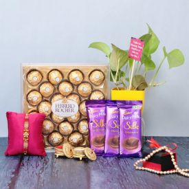 Designer Rakhi With Ferrero Rocher