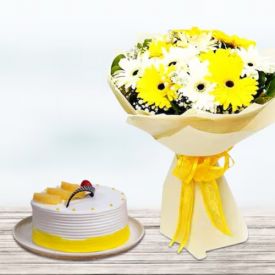 Mixed Gerbera and pineapple cakes