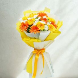 25 Mixed Gerberas Bouquet