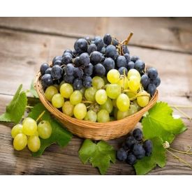 Fresh Grapes with Basket