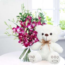 Orchids and with Teddy