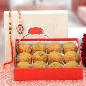 Besan Ladoo With Rakhi