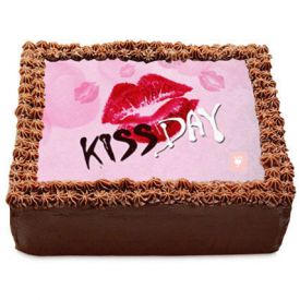 Kiss Day Chocolate Photo Cake 2 kg